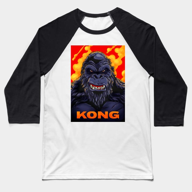 Kong The Monster Baseball T-Shirt by EderSouza